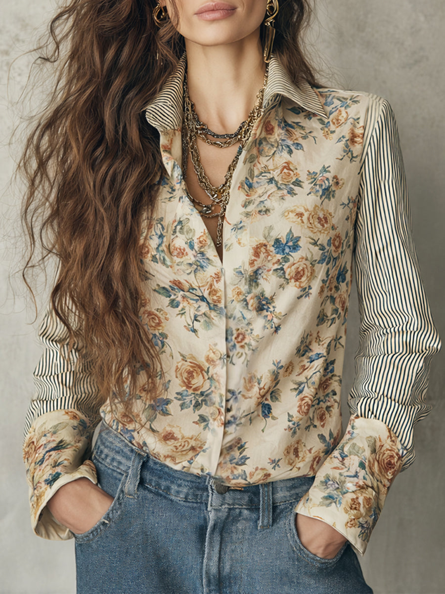 Retro Striped Deep V-neck Slim-fit Vest