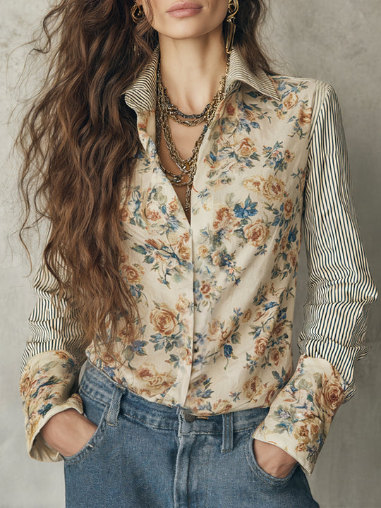 Retro Striped Deep V-neck Slim-fit Vest