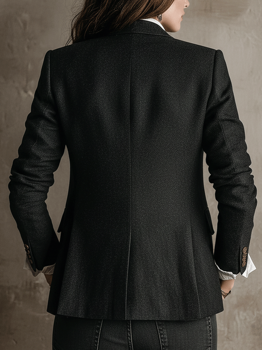 Vintage Black Tailored Black Blazer