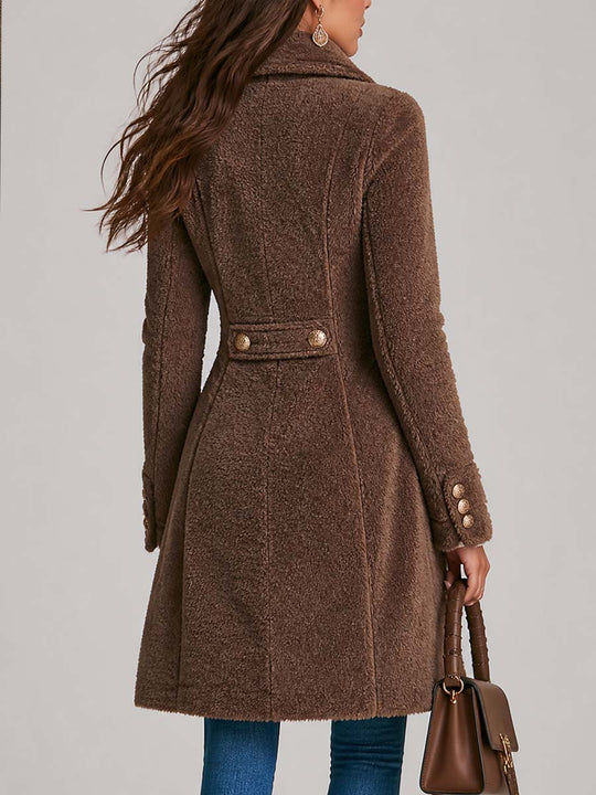 Vintage-style Military-inspired Faux-fur Jacket