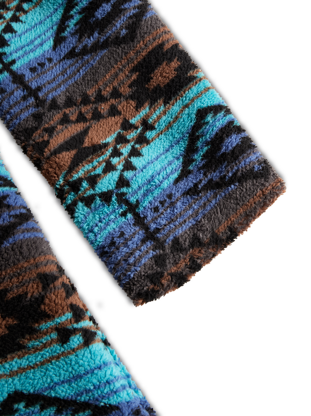 Retro Boho Longline Tribal Print Wool Long  Coat