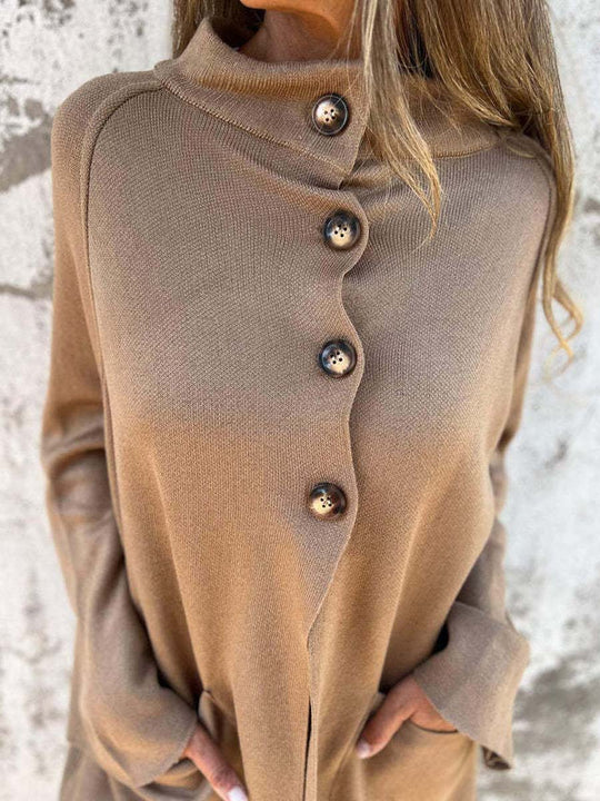 Women's Casual Single Breasted Stand Collar Jacket