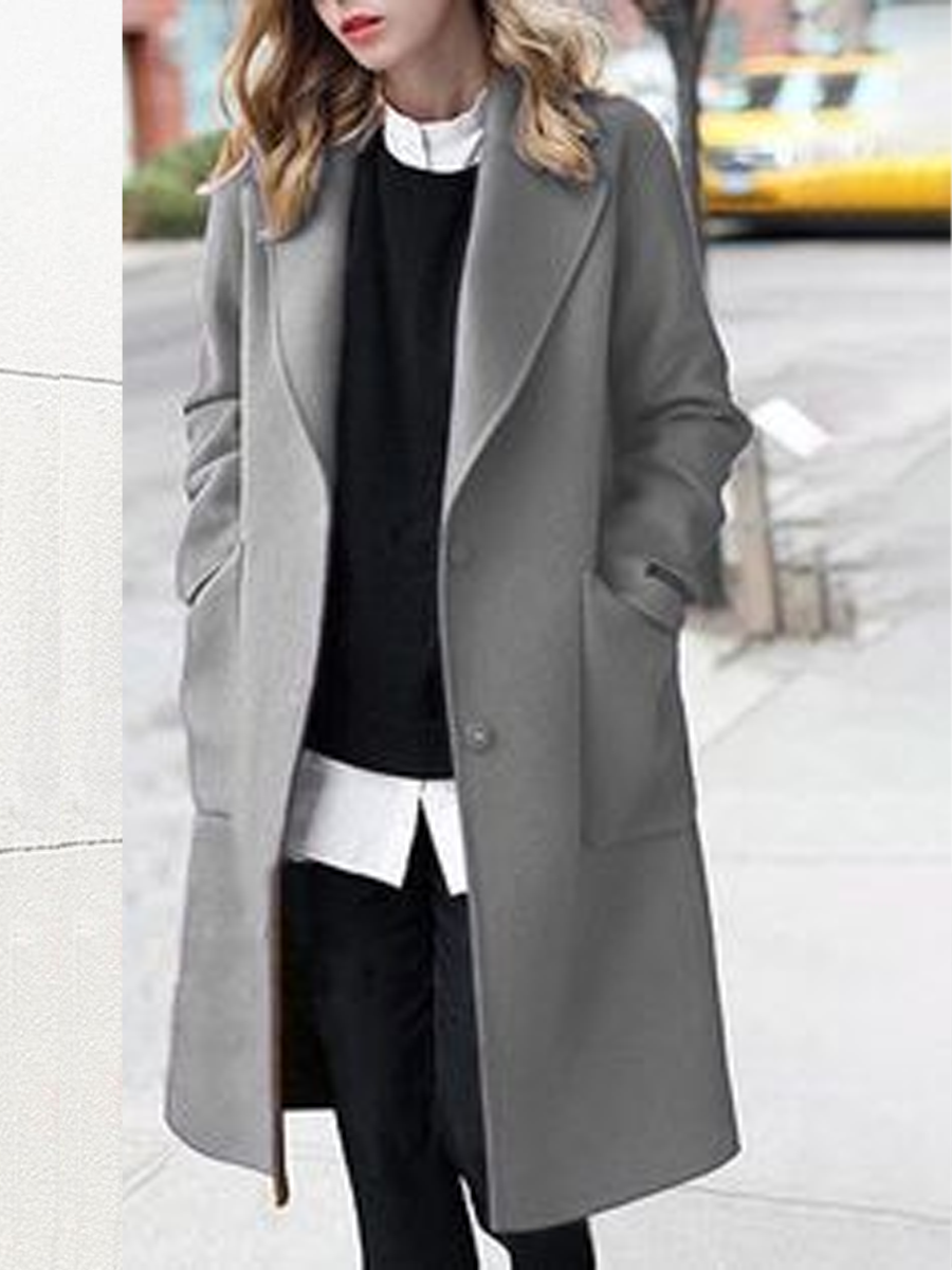 Double-Faced Long Loose Woolen Coat