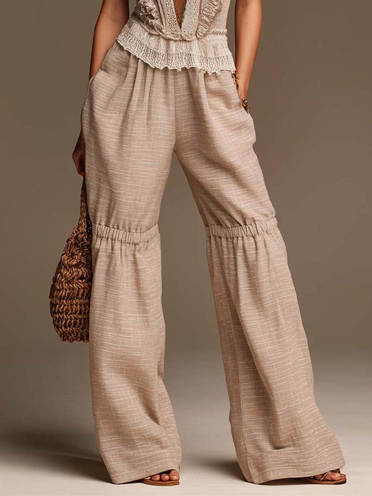 Exquisite Knit Cotton Ruffled Halter Jumpsuit