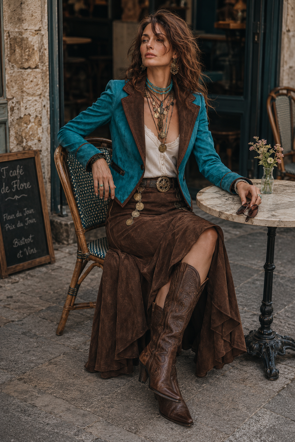 Retro Lapel Zipper Detailing Slim-fit Blazer With Single-button