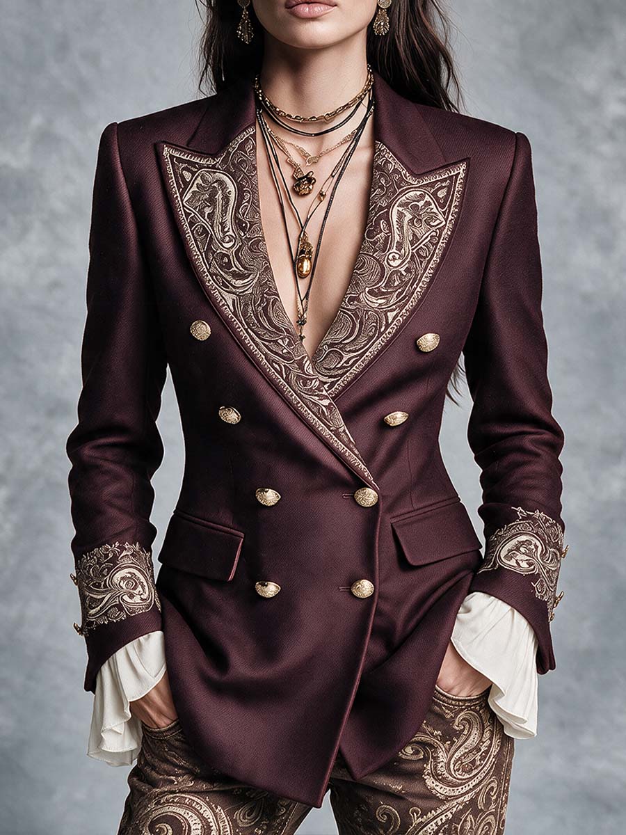 Bohemian-style Paisley Blazer