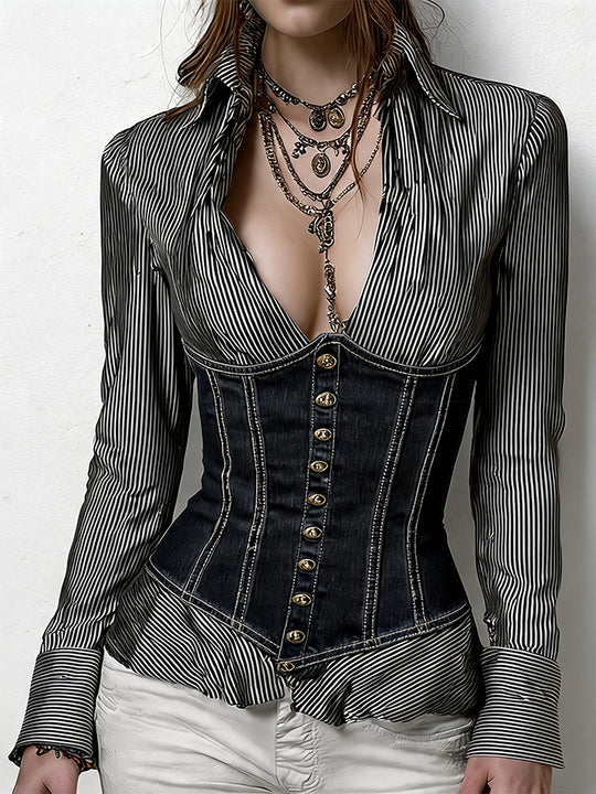 Midnight Nomad Corset Blouse