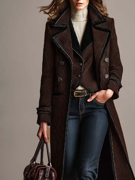 Metallic-blend Chenille Ribbed Coat