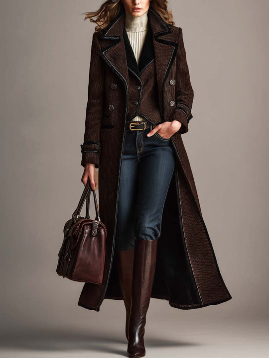 Metallic-blend Chenille Ribbed Coat