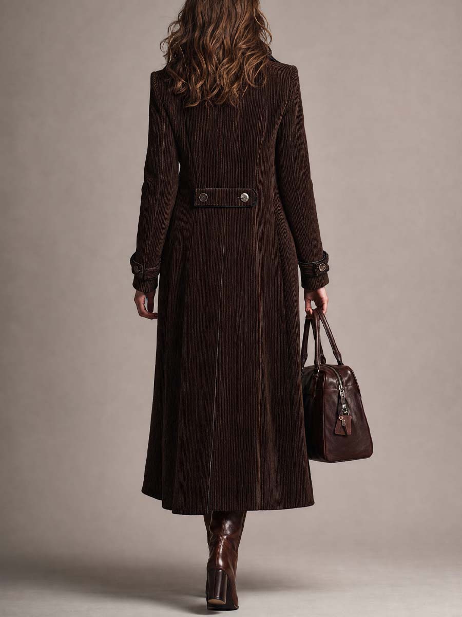 Metallic-blend Chenille Ribbed Coat