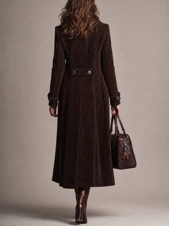 Metallic-blend Chenille Ribbed Coat