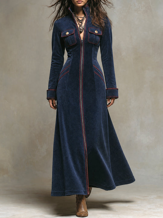 Midnight Nomad Corduroy Duster Dress