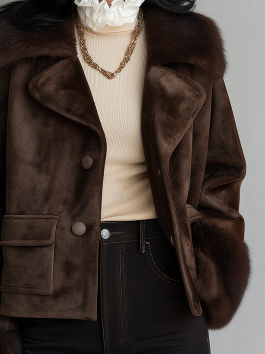 Bohemian Heritage Faux-Suede Coat