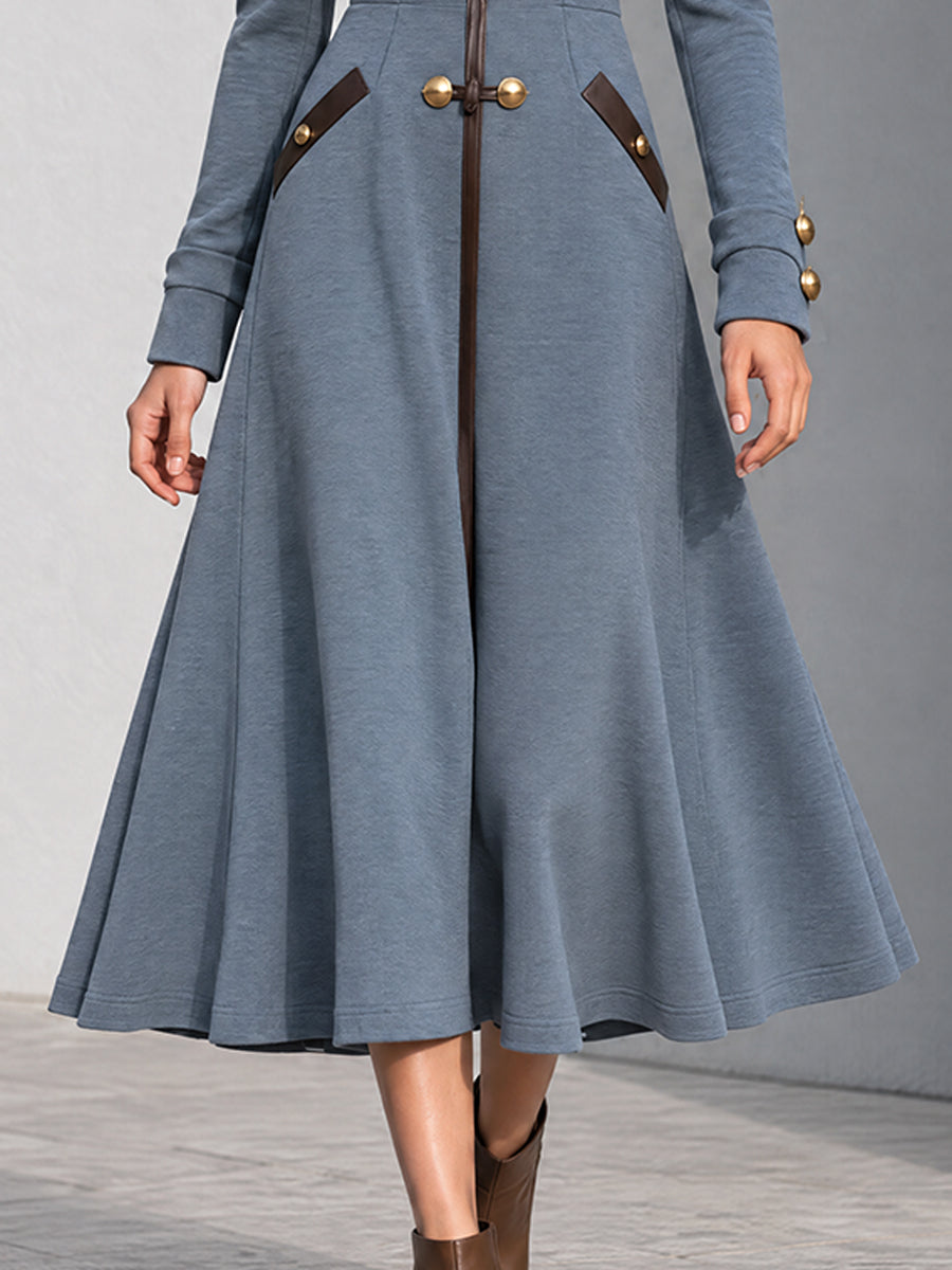 Slate Nomad Toggle Midi Coat Dress