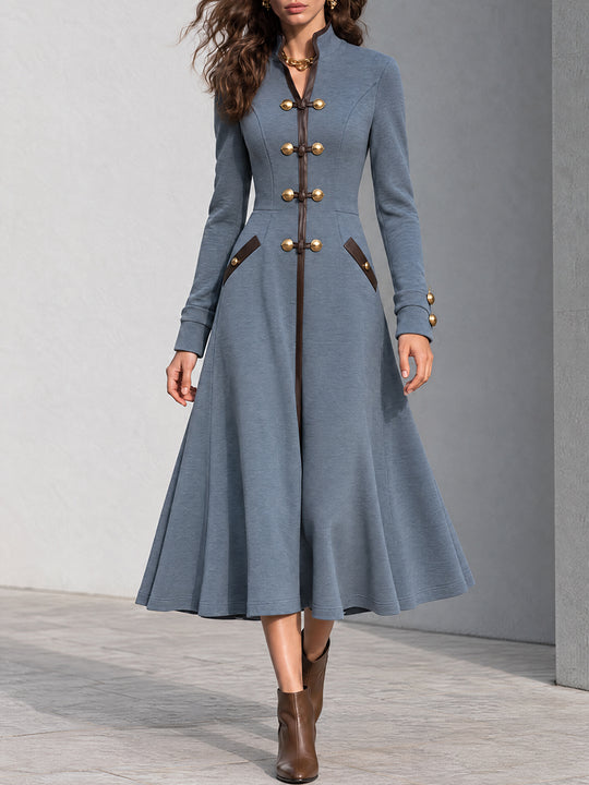 Slate Nomad Toggle Midi Coat Dress