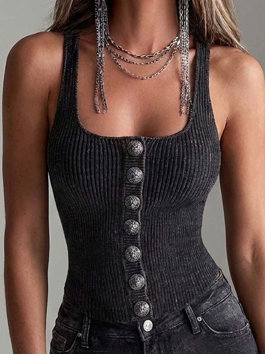 Elegant Vintage Knitted Vest And Cardigan Two-piece Set