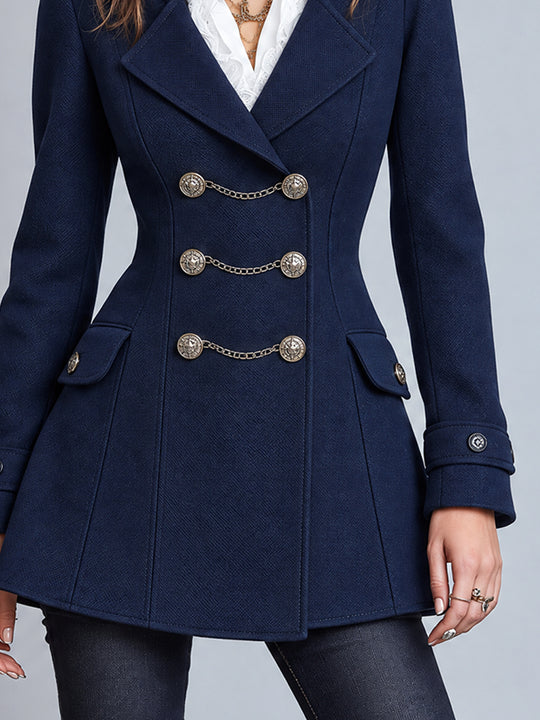 Vintage Bohemian Midnight Chain-Button Blazer