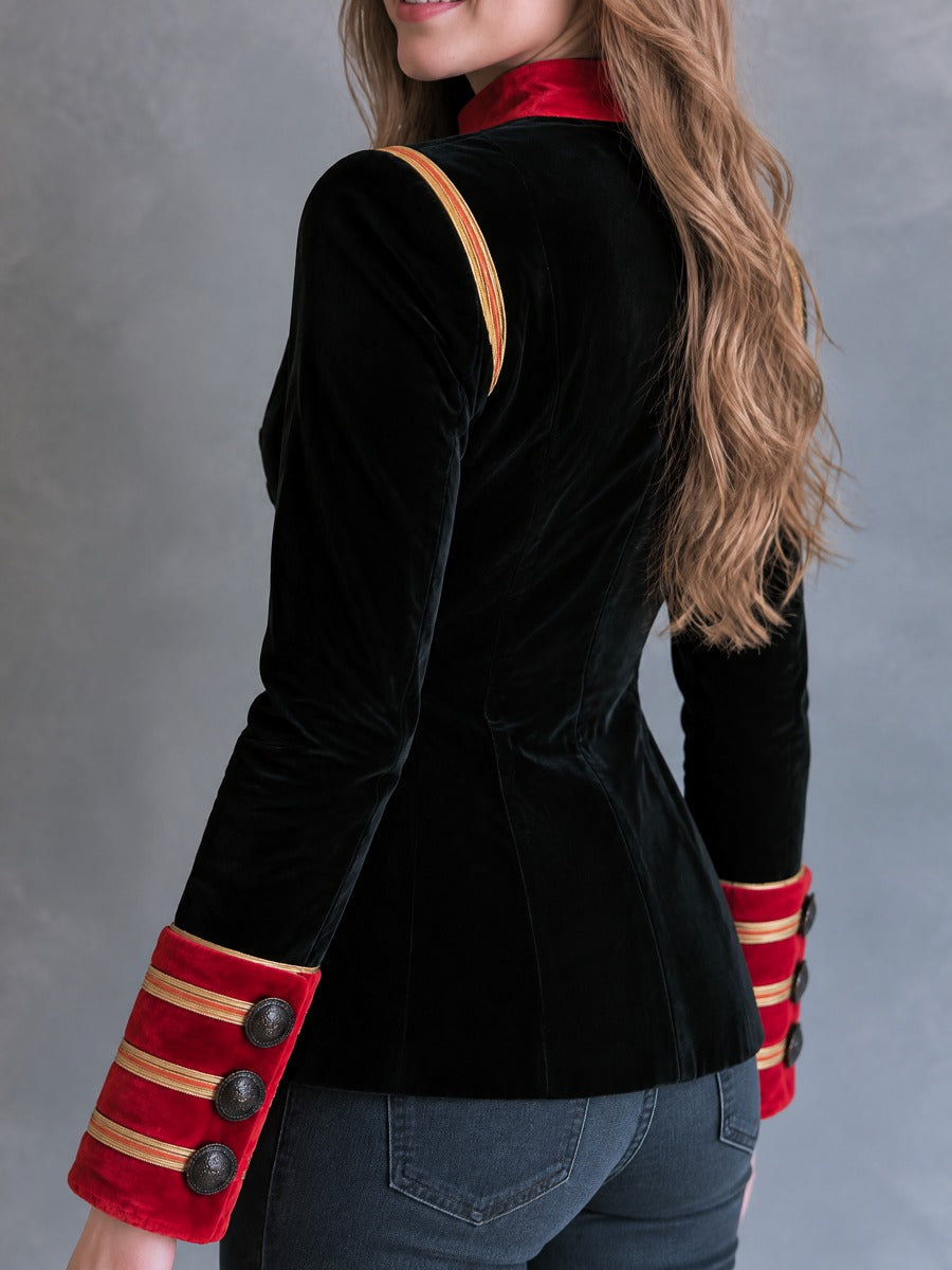 Vintage Royal Double Breasted Velvet Band Jacket