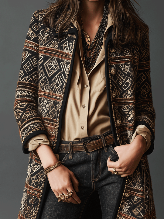 Retro Tribal Patterns And Exquisitely Elegant Coats