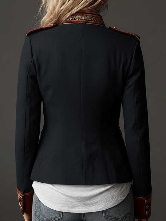 Retro Baroque Double-Breasted Embroidered Jacket