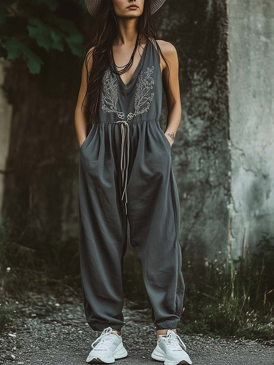 Boho Chic Sleeveless Jumpsuit