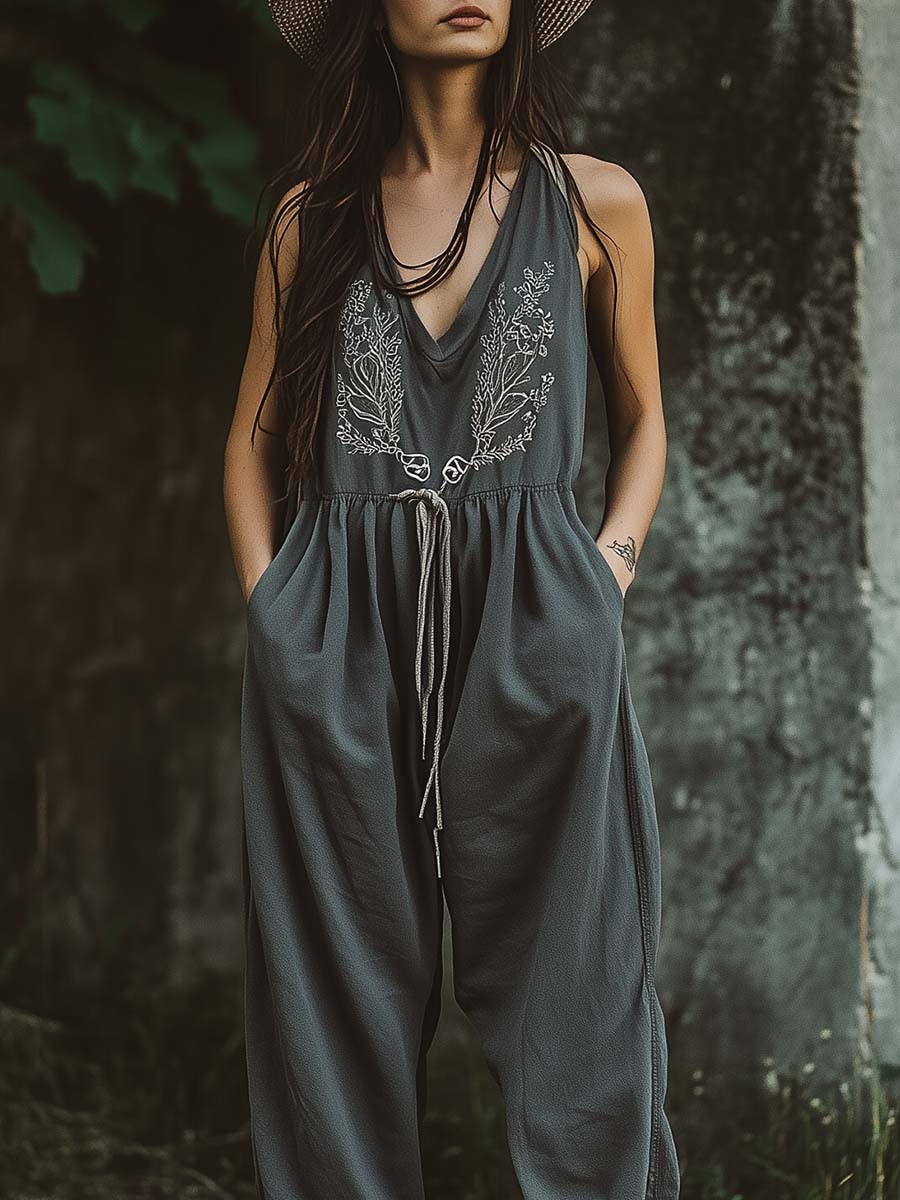 Boho Chic Sleeveless Jumpsuit