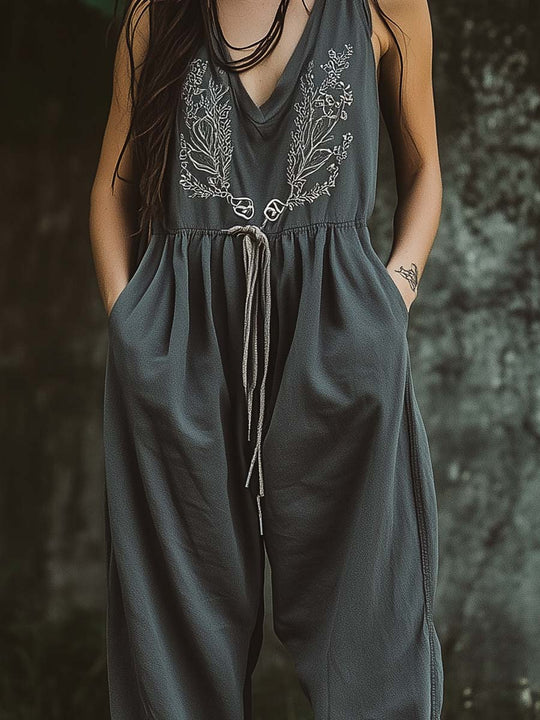 Boho Chic Sleeveless Jumpsuit