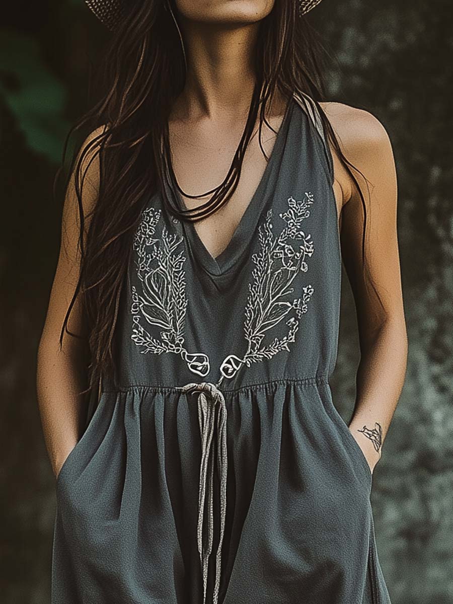 Boho Chic Sleeveless Jumpsuit