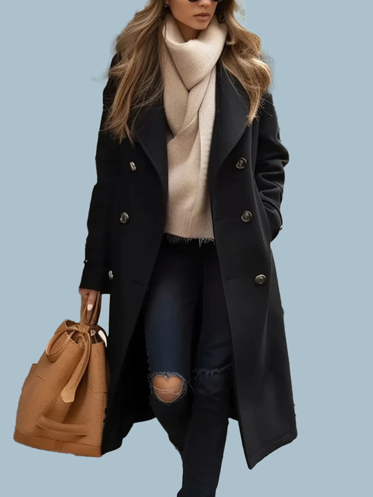 Retro Autumn and Winter Long Woolen Coat