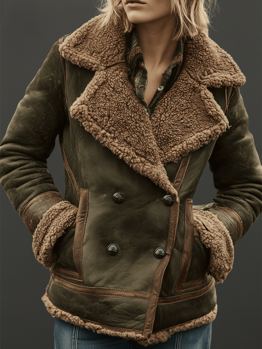 Retro Olive Green Explorer Warm Jacket