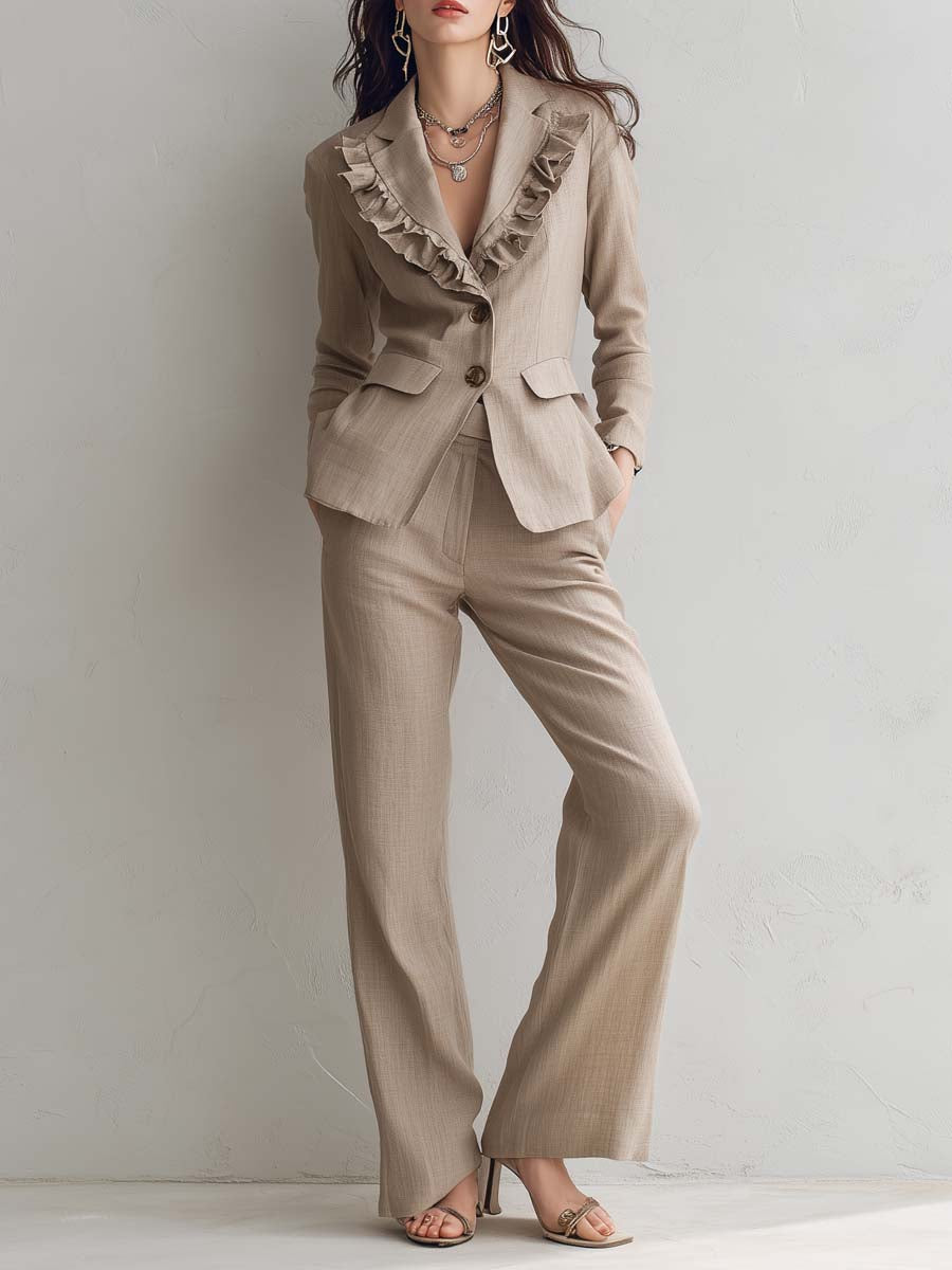 Vintage Linen Suit Pants