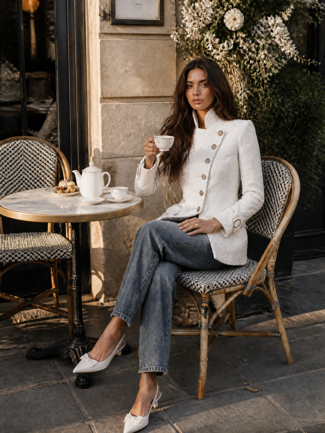 Ivory Nomad Military Blazer