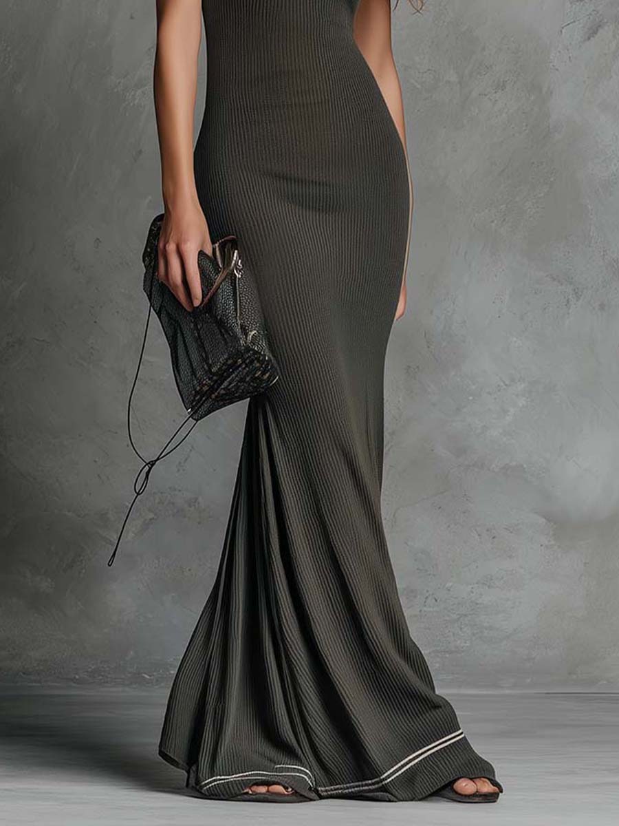 Ribbed Sleeveless Maxi Dress