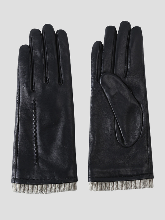 Women Fleece-lined Touchscreen Weaving Sheepskin Gloves