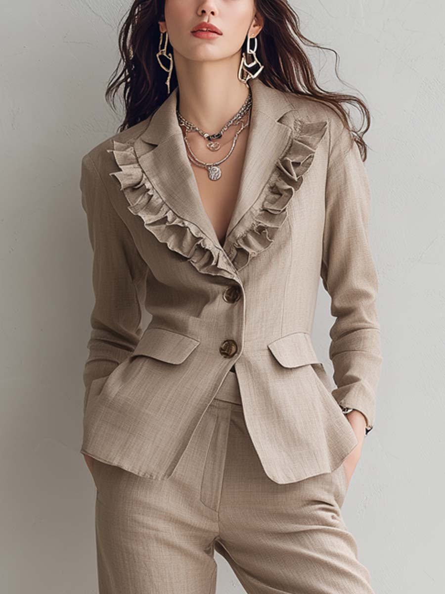 Vintage Linen Suit Pants