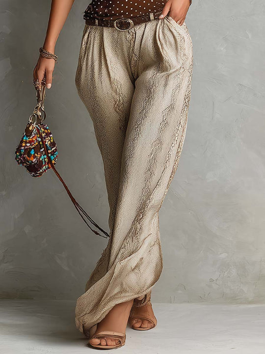 Vacation Ready Polka Dot And Snakeskin Print Halter Neck Satin Set