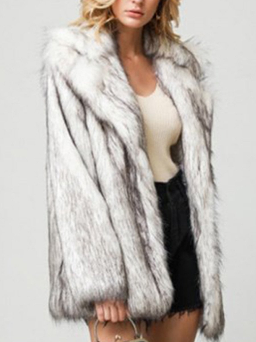 Faux Fox Fur Casual Warm Fur Jacket