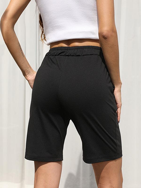 Elastic Drawstring Cropped Shorts 96816565YM