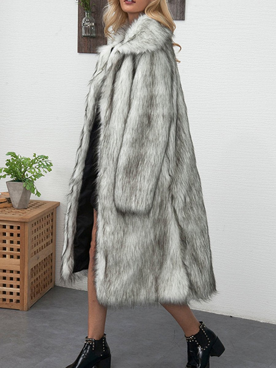 Thickened Warm Faux Fur Long Coat