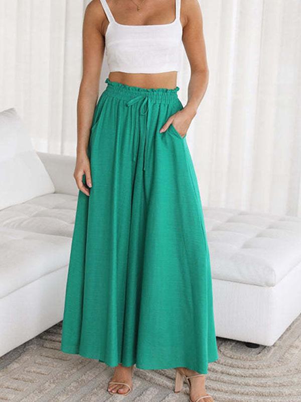 Casual Fashionable Wide Leg Trousers