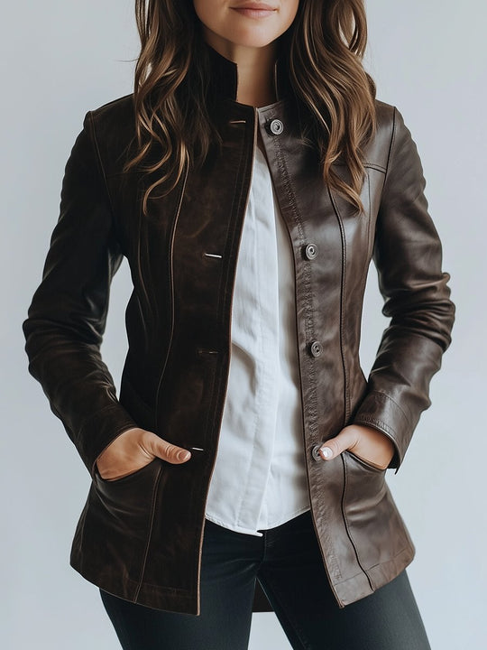 Women's Weatherproof Everyday Leather Trench Coat