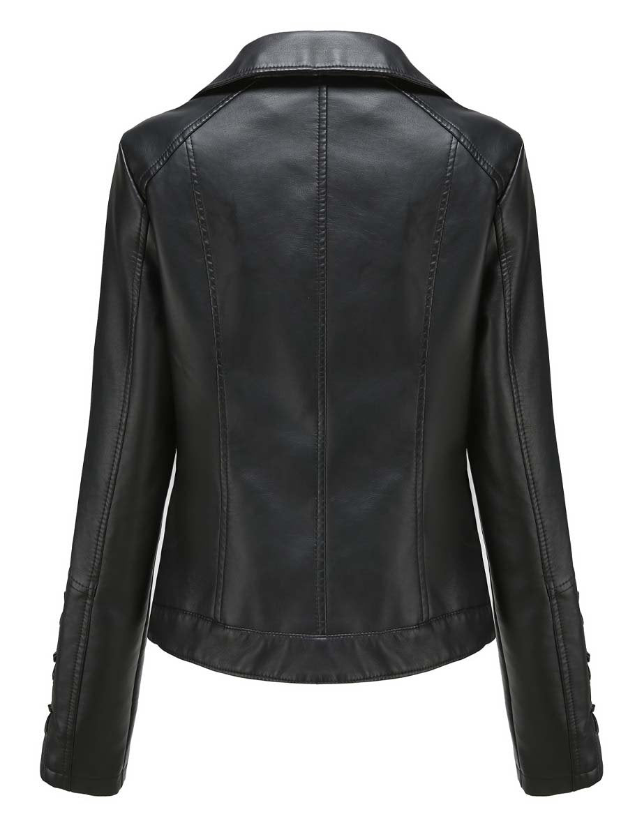 Women's Vintage Strappy Leather Jacket