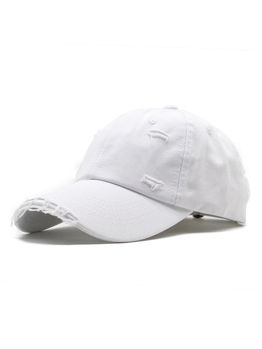 Retro All-match Distressed Hole Baseball Cap