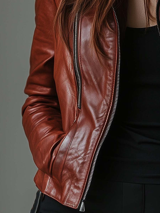 Women's Vintage Biker Jacket