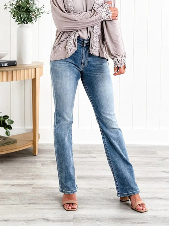 Fashionable High Elastic Slim Jeans