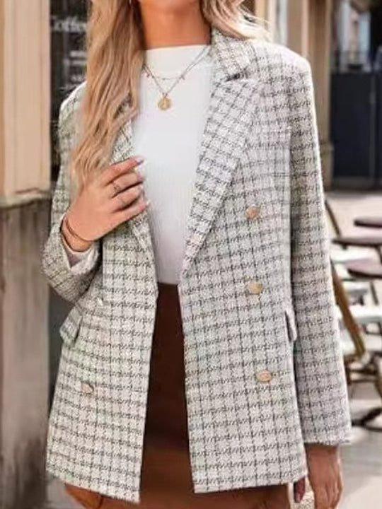 Fashionable Casual Tweed Blazer