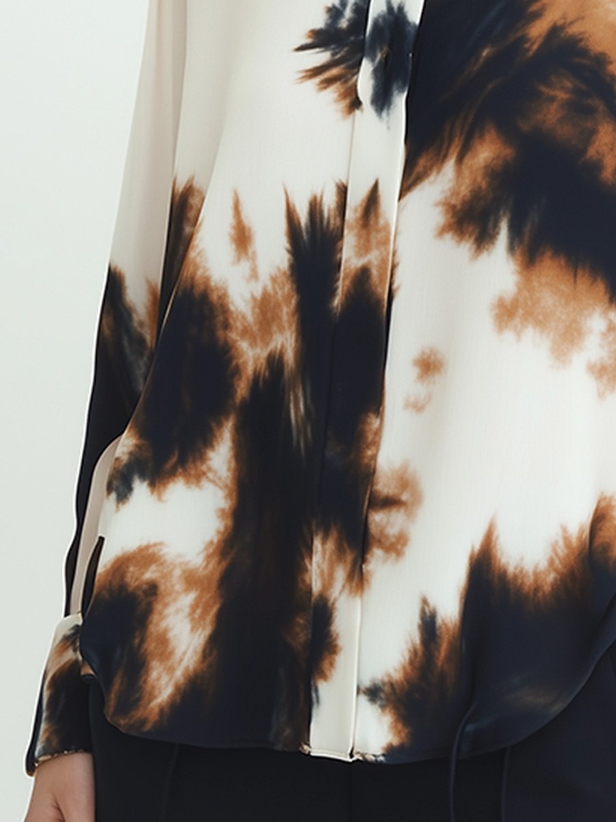 Abstract Tie-Dye Shirt with Oversized Silhouette