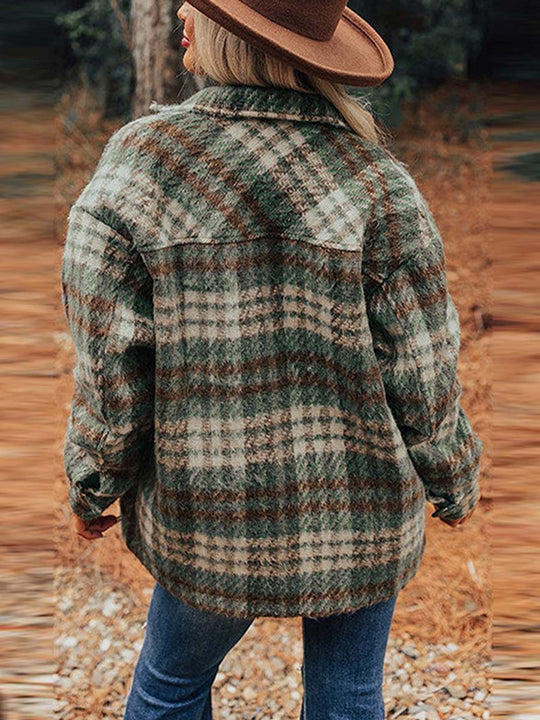 Women's Vintage Plaid Jacket