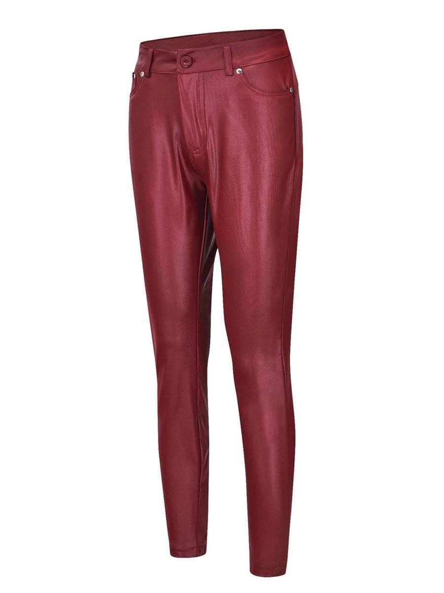 Women's Casual Leather Pants