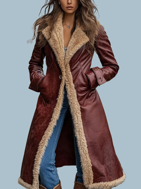 Western Cowboy Retro Style Coat Plush Autumn and Winter Warm Coat